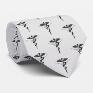 Gravata Padrão Nobre de Caduco Branco Elegante Médico Negr