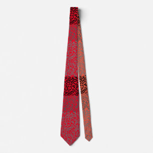 Gravata Padrão numérico 01 w Vermelho BG
