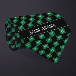 Gravata Padrão Ondulado da Bandeira da Arábia Saudita