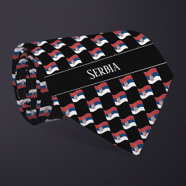 Gravata Padrão Ondulado da Bandeira da Sérvia
