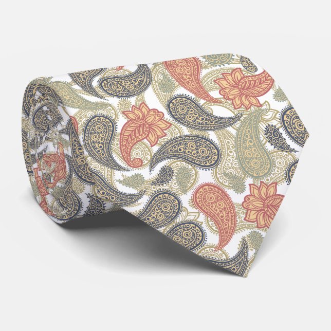Gravata Padrão Paisley (Rolled)