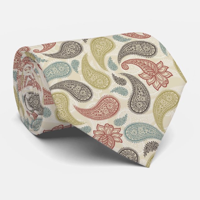 Gravata Padrão Paisley  (Rolled)