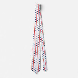 Gravata Padrão Patriótico de Estrelas e Stripes