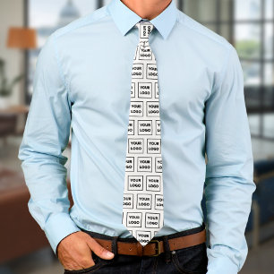 Gravata Padrão personalizado de logotipo comercial no lad