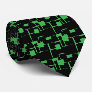 Gravata Padrão preto/verde Legal da tendência