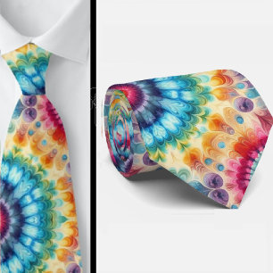 Gravata Padrão Psicanédico Tie-Dye