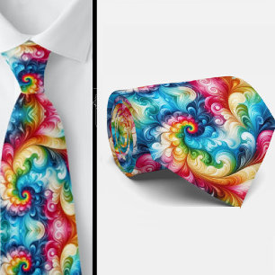 Gravata Padrão Psicanédico Tie-Dye