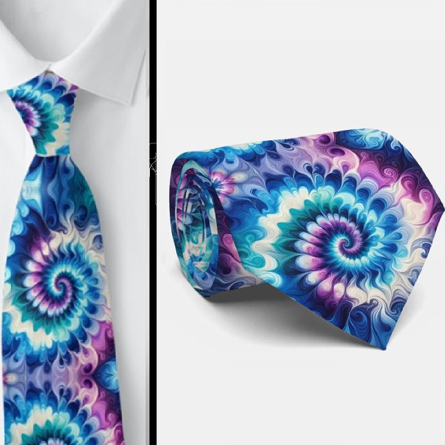 Gravata Padrão Psicanédico Tie-Dye (Criador carregado)