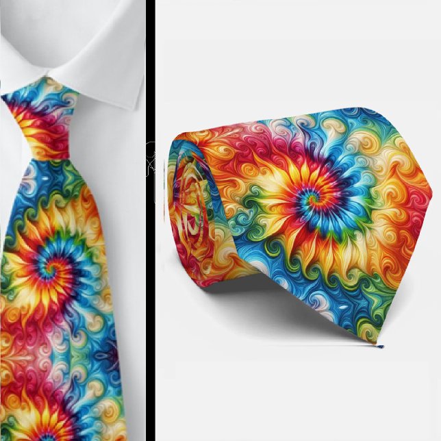 Gravata Padrão Psicanédico Tie-Dye (Criador carregado)