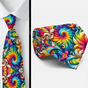 Gravata Padrão Psicanédico Tie-Dye