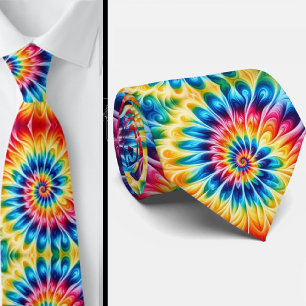 Gravata Padrão Psicanédico Tie-Dye