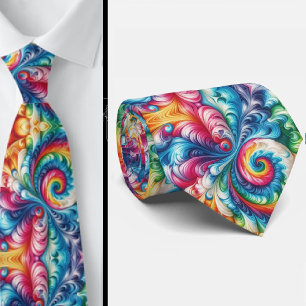 Gravata Padrão Psicanédico Tie-Dye