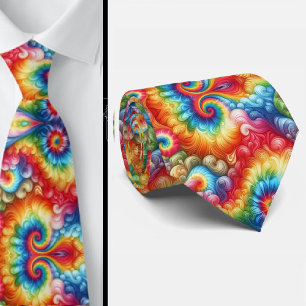 Gravata Padrão Psicanédico Tie-Dye
