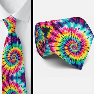 Gravata Padrão Psicanodélico Tie-Dye