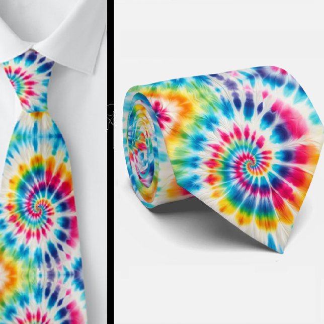 Gravata Padrão Psicotrópico Tie-Dye (Criador carregado)