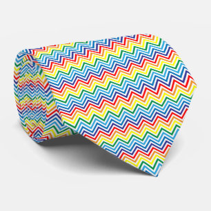 Gravata Padrão RAINBOW Zigzag - plano de fundo personaliz