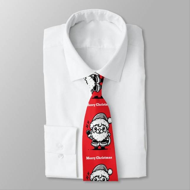 Gravata Padrão Retro Papai Noel (Amarrado)