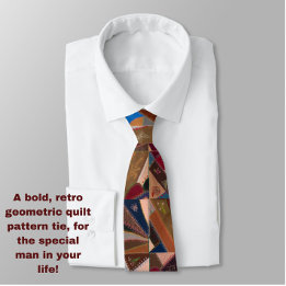 Gravata Padrão Retroativo Colorido de Correção Vintage