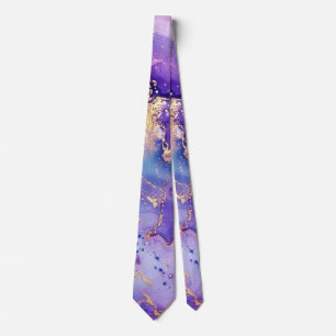 Gravata Padrão Roxo Azul Minimalista Sem Costura Brilhante