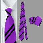 Gravata Padrão Roxo Preto Strike<br><div class="desc">Púrpura Negra Riscada Ligação do pescoço.</div>