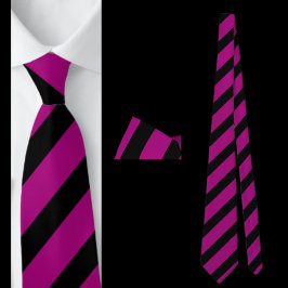 Gravata Padrão Roxo Preto Strike