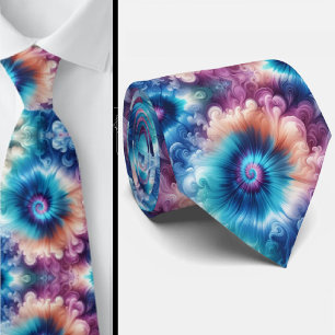 Gravata Padrão Tie-Dye Psicodélico