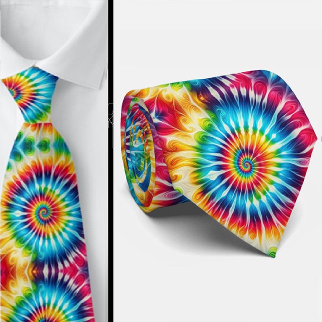 Gravata Padrão Tie-Dye Psicodélico (Criador carregado)