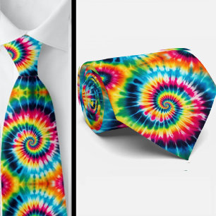 Gravata Padrão Tie-Dye Psicodélico