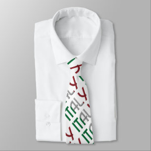 Gravata Padrão Tipográfico Italiano de Cores de Bandeira