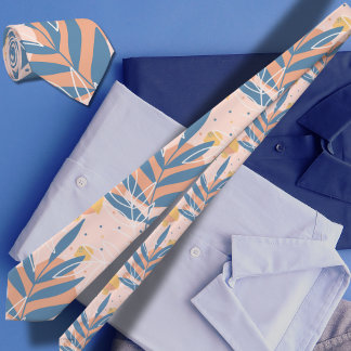 Gravata Padrão tropical azul-poeirento havaiano
