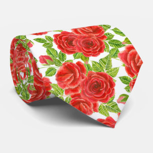 Gravata padrão uniforme de cores d'água do Rosa vermelha