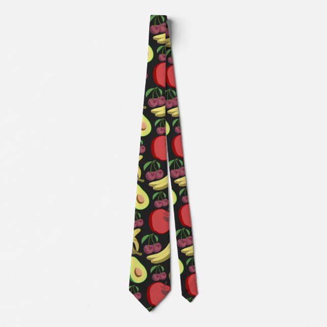 Gravata padrão uniforme de fruta | fruta tropical colorida (Frente)