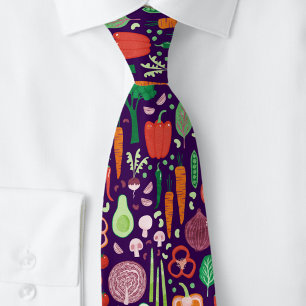 Gravata Padrão Vegetal Moderno Divertido