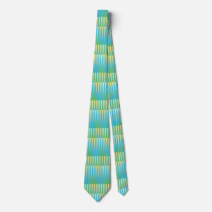 Gravata Padrão verde amarelo azul riscado