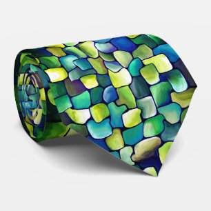 Gravata Padrão Verde Contemporâneo
