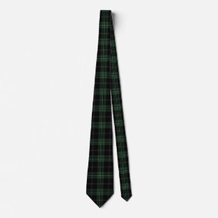 Gravata Padrão Verde escuro, Preto, Marrom e Tartan Oleíco