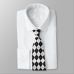 Gravata Padrão xadrez preto e branco Argyle