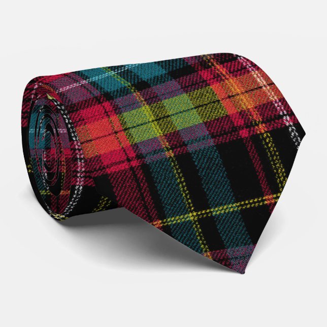 Gravata Padrão Xadrez Rosa e Azul Elegante (Rolled)