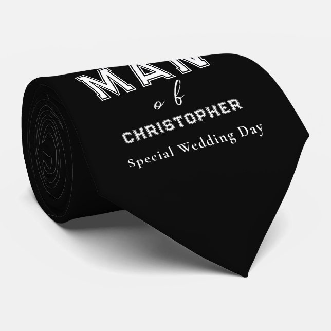 Gravata Padrinho Preto (Rolled)