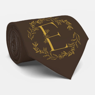 Gravata Padrinhos de casamento com Monograma de Cor Bistre