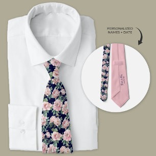 Gravata Padrinhos de casamento Florais de Peony Rosa marin