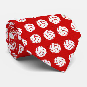 Gravata Padrões de Madeira de Voleibol Vermelho