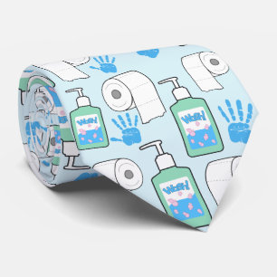 Gravata Padrões de Sanitizer Mão e Papel de Banheiro