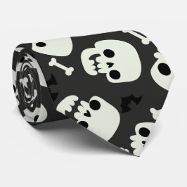 Gravata Padrões Invioláveis de Halloween no crânio