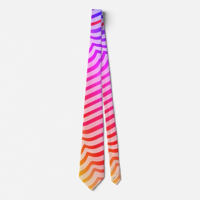 Gravata Padrões tropicais de Jazzy Trippy Psychedelic (Frente)