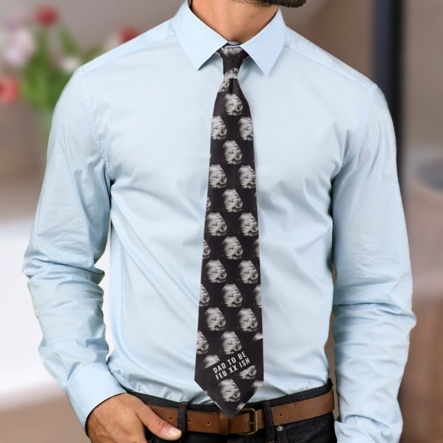 Gravata Pai de ser ultra sônico (A fun tie to surprise the Dad to Be. Just add your ultrasound photo and due date.)