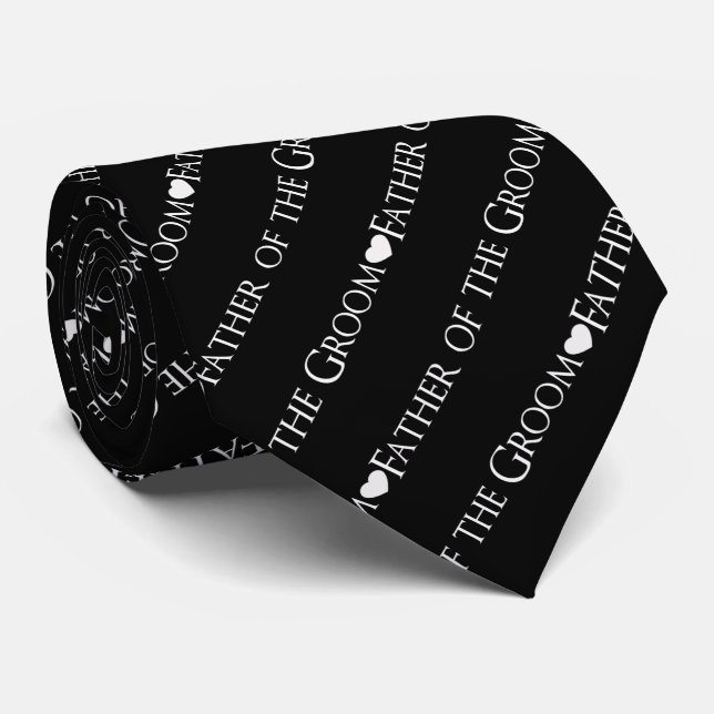 Gravata Pai do Casamento Negro do Groom (Rolled)