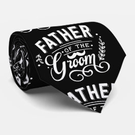 Gravata Pai do Groom Negro e Branco