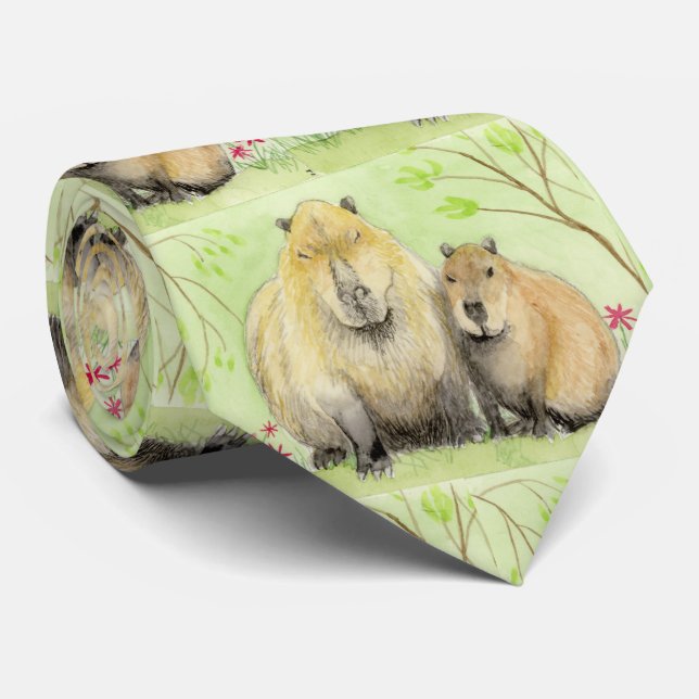 Gravata Pai e Bebê Capivara (Rolled)