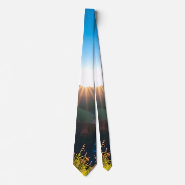 Gravata Paisagem de Sandstone Sunrise (Frente)